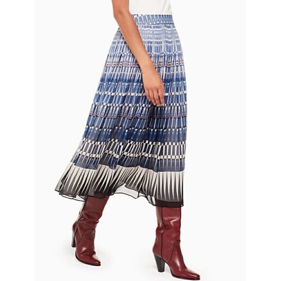 NEW Kate Spade Deco Chiffon Maxi Skirt - Picture 1 of 9